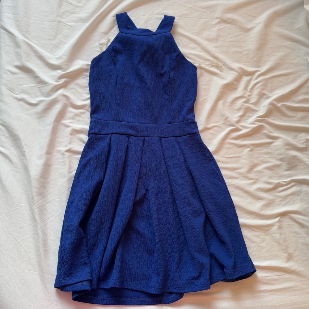 Just Me Royal Blue Dress with Bow Tie (purchased from HONEY)